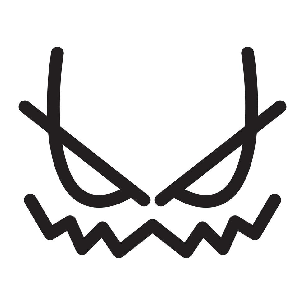 Ghost Face Mund und Augen Logo Vektor Icon Illustration Design