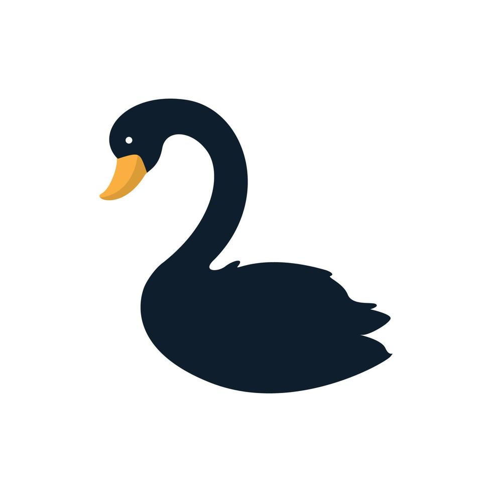 modern gås eller svan fågel logotyp vektor ikon illustration design