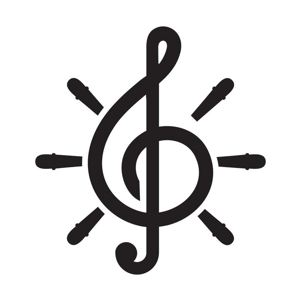 musikalische note mit mit lenkung logo vektor symbol symbol design illustration