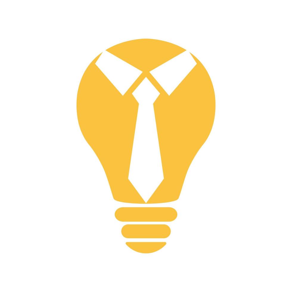 ideen birne lampe mit geschäft krawatte logo symbol symbol vektor grafik design illustration idee kreativ