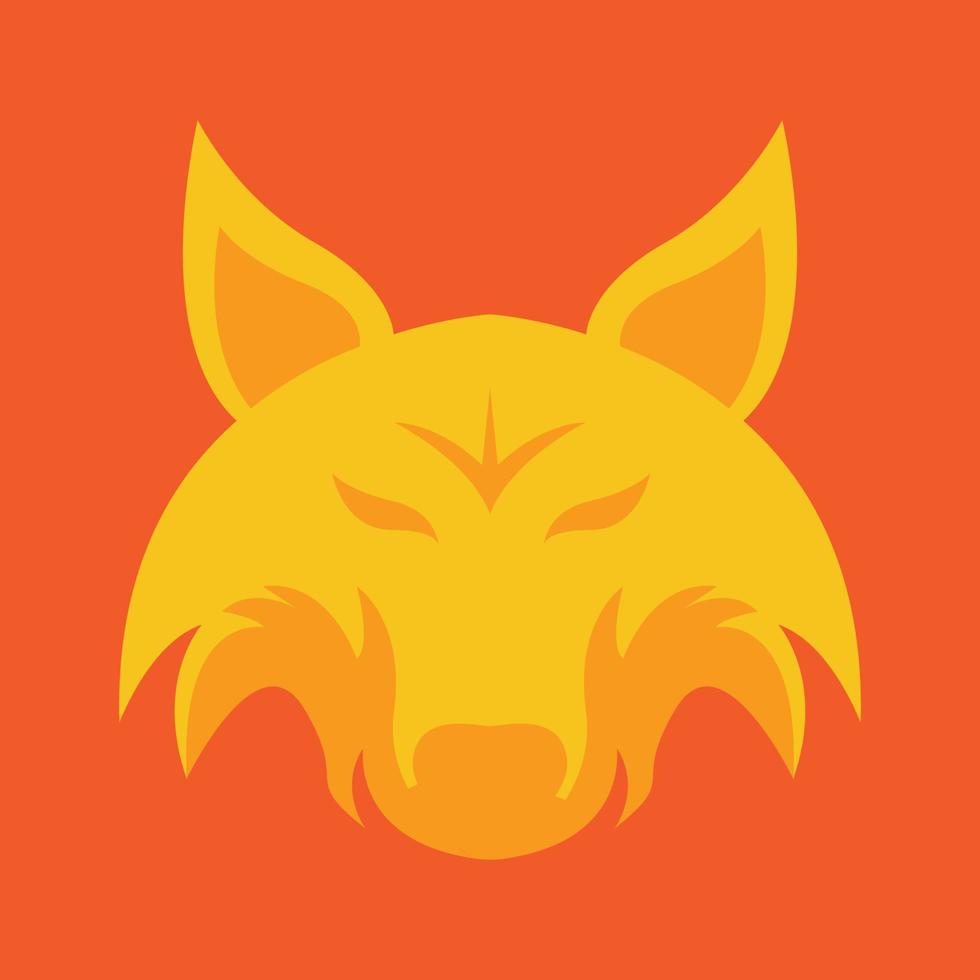 orange ansikte hund vilda logotyp design vektor grafisk symbol ikon tecken illustration kreativ idé