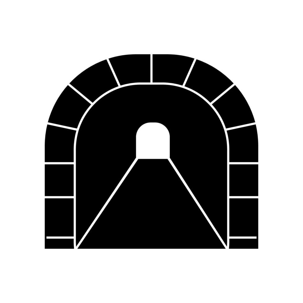 Vintage-Logo-Vektorsymbol für schwarze Tunnel vektor