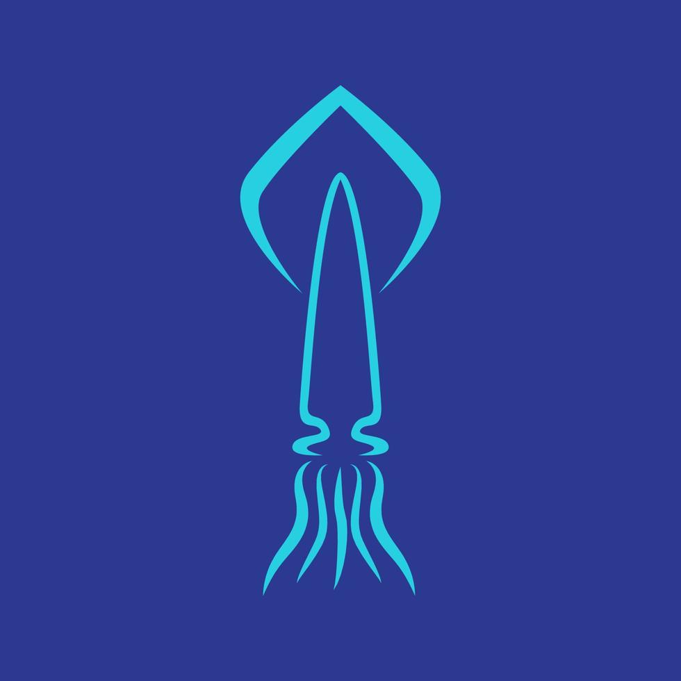 blå form modern bläckfisk logotyp symbol ikon vektor grafisk design illustration idé kreativ