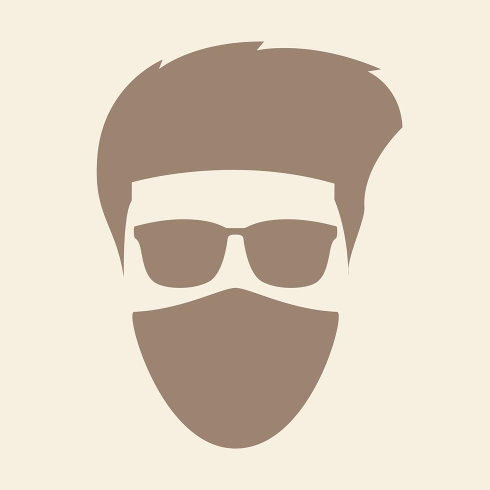 Mann mit Sonnenbrille und Maske Vintage Logo Symbol Symbol Vektorgrafik Design Illustration vektor