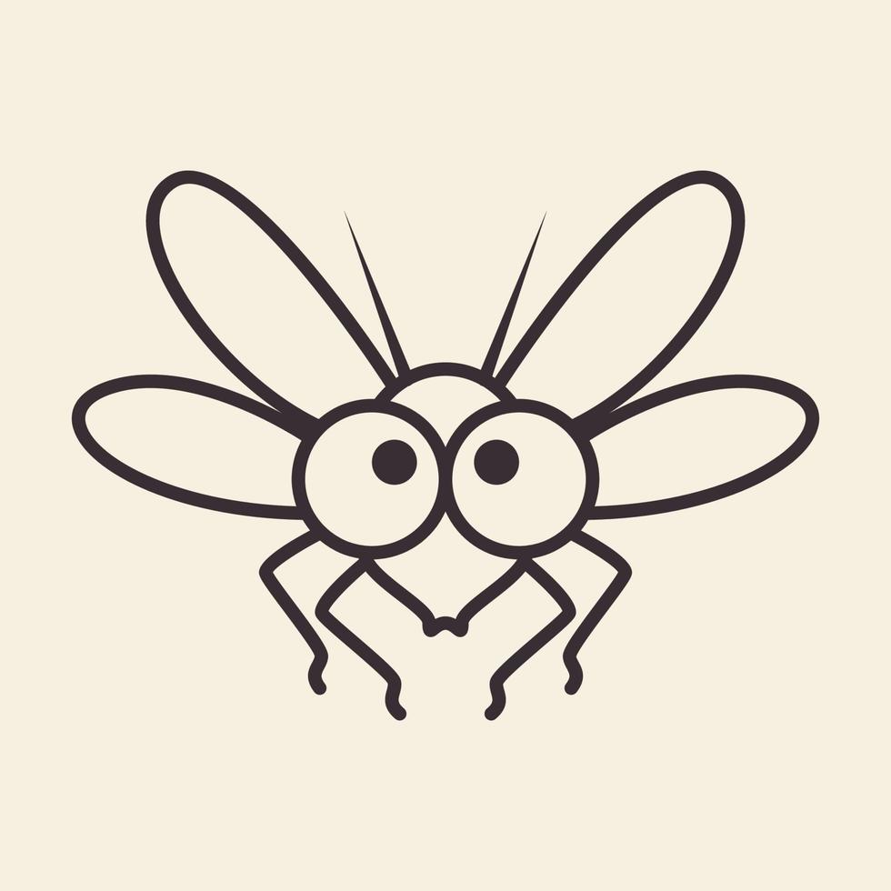 Tier Insekt Honig Biene fliegen Linien Logo Design Vektor Symbol Symbol Illustration