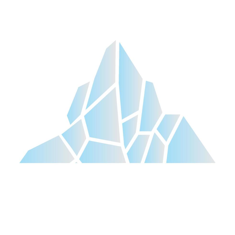 abstrakter Eisberg einfaches Logo Symbol Symbol Vektorgrafik Design vektor