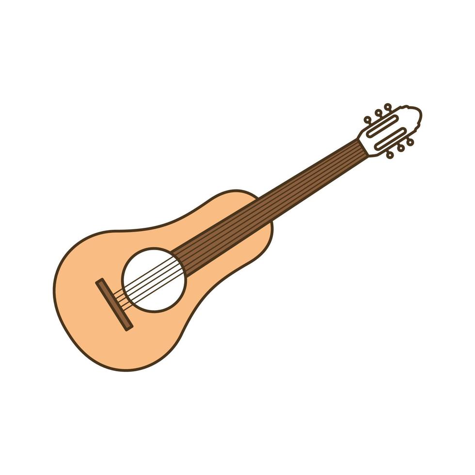 päron med gitarr logotyp design vektor symbol ikon illustration