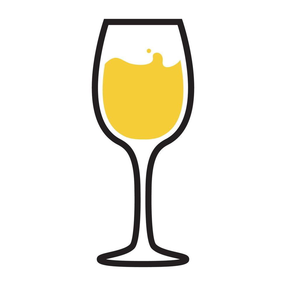 smalt glas med apelsinjuice logotyp symbol vektor ikon grafisk design illustration