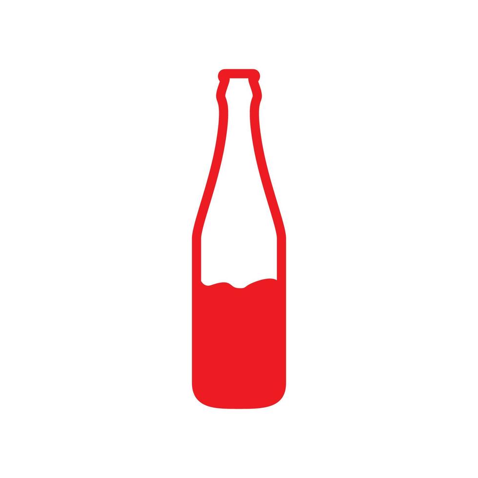 rote Flasche einfache Sauce moderne Logo-Design-Vektor-Symbol-Symbol-Illustration vektor