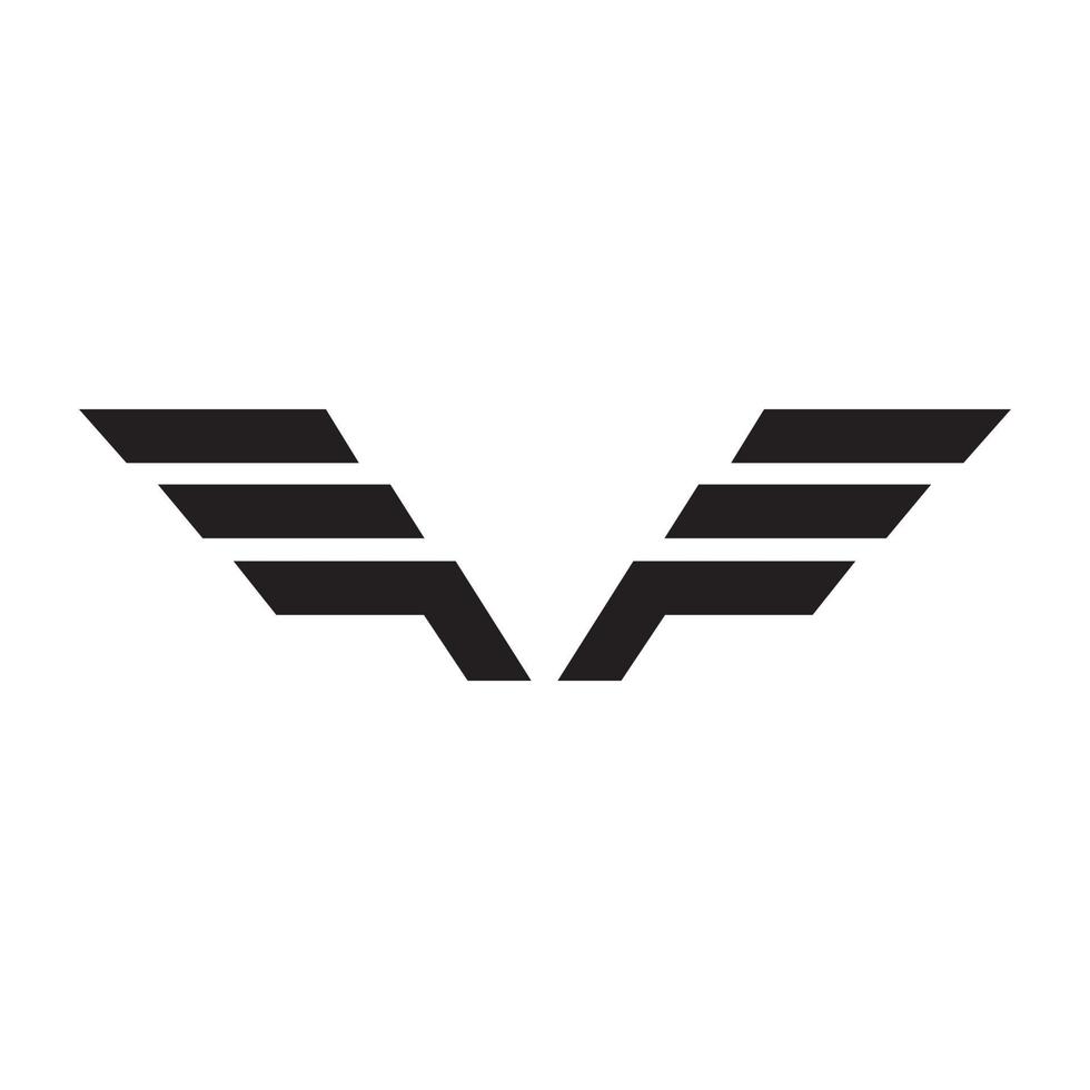 moderna vingar upprätt logotyp design vektor grafisk symbol ikon tecken illustration kreativ idé