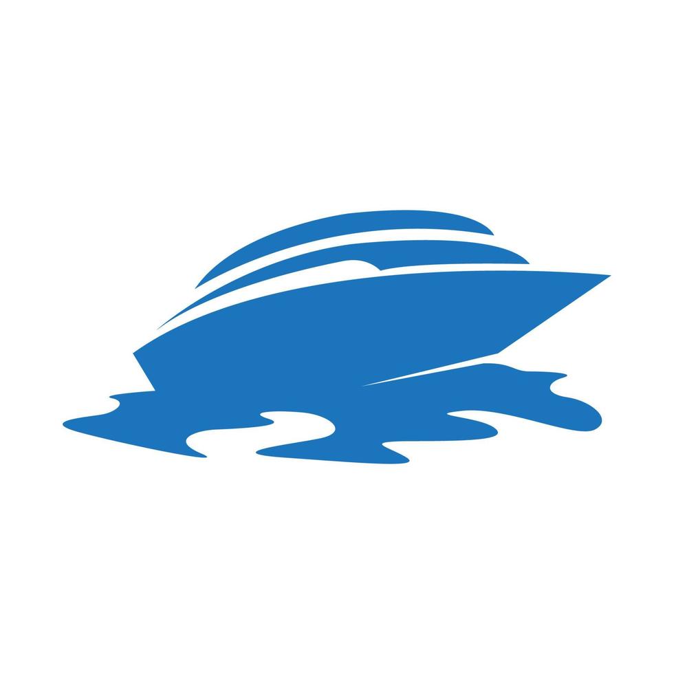 blaue karavelle mit meer logo design vektorgrafik symbol symbol zeichen illustration kreative idee vektor