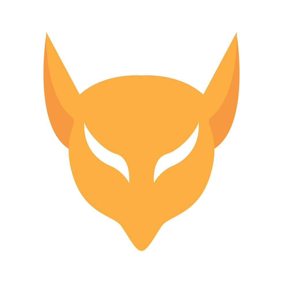 head fox orange tech modern logotyp ikon vektorillustration vektor