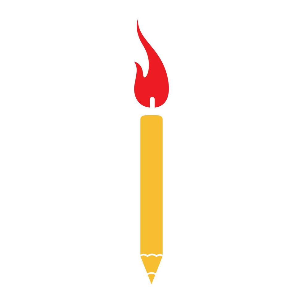 abstrakt ljus med penna logotyp vektor ikon illustration design