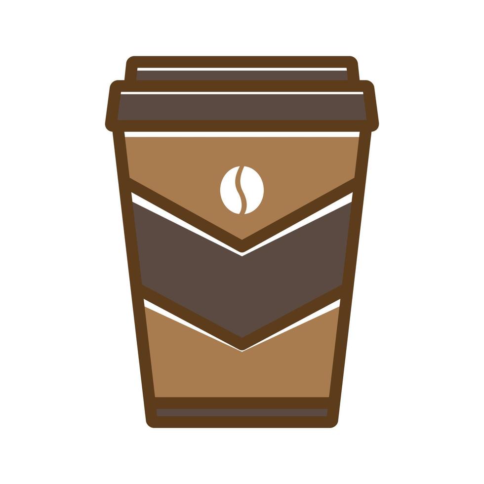 moderne Kaffeeglas-Logosymbol-Vektorikonen-Grafikdesignillustration vektor