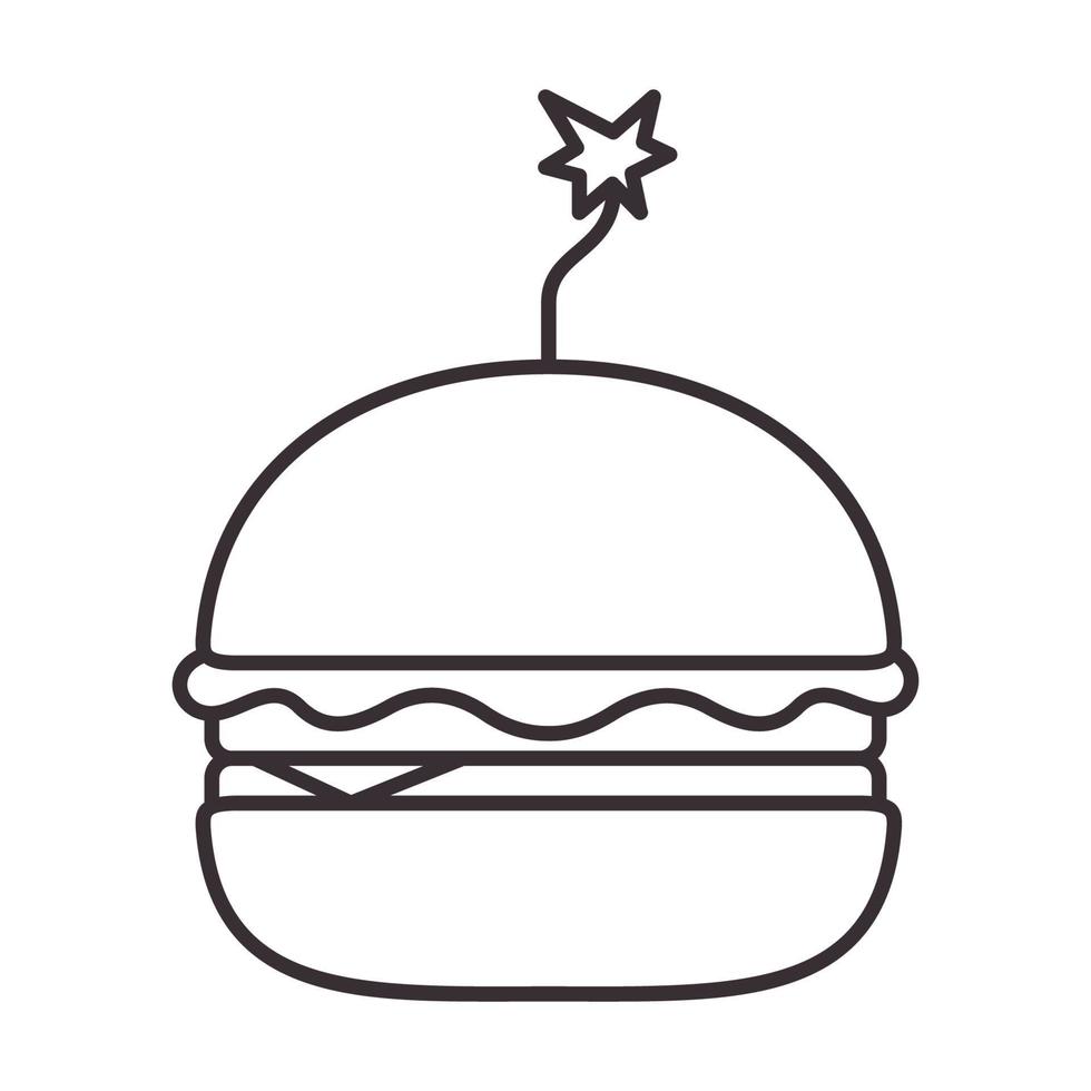 Hipster-Burger mit Bombe Logo Symbol Vektor Icon Illustration Grafikdesign