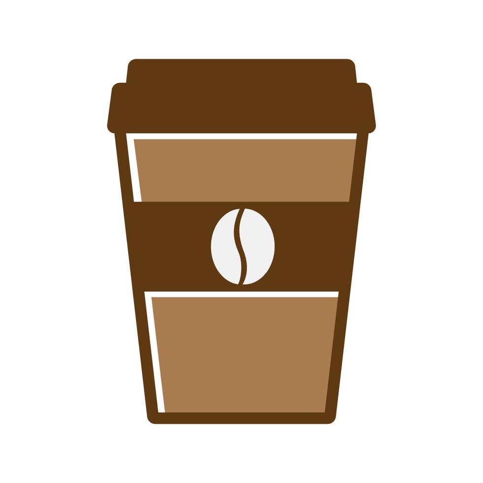 moderne Kaffeeglas-Logosymbol-Vektorikonen-Grafikdesignillustration vektor