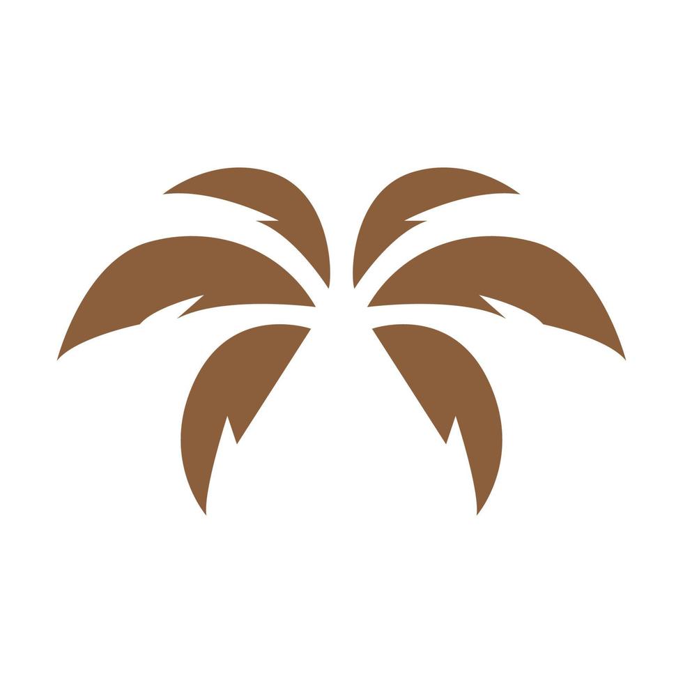 kokosnöt blad modern logotyp symbol vektor ikon illustration grafisk design
