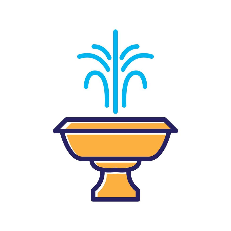 Brunnen moderne Linie abstrakte Logo-Vektor-Symbol-Illustration vektor
