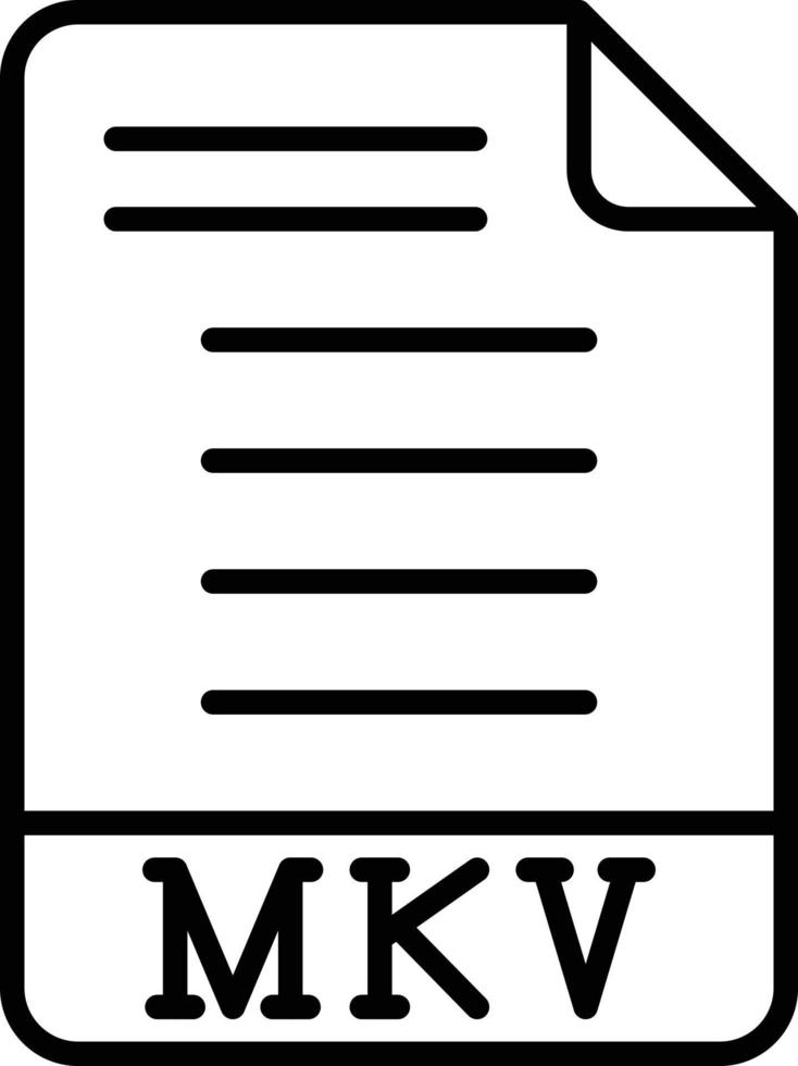 mkv ikon stil vektor