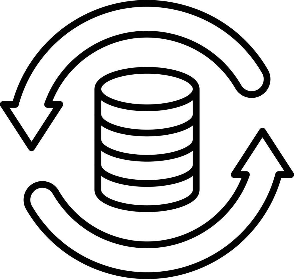 data backup ikon stil vektor