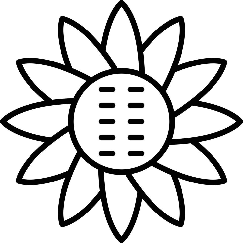 solros ikon stil vektor