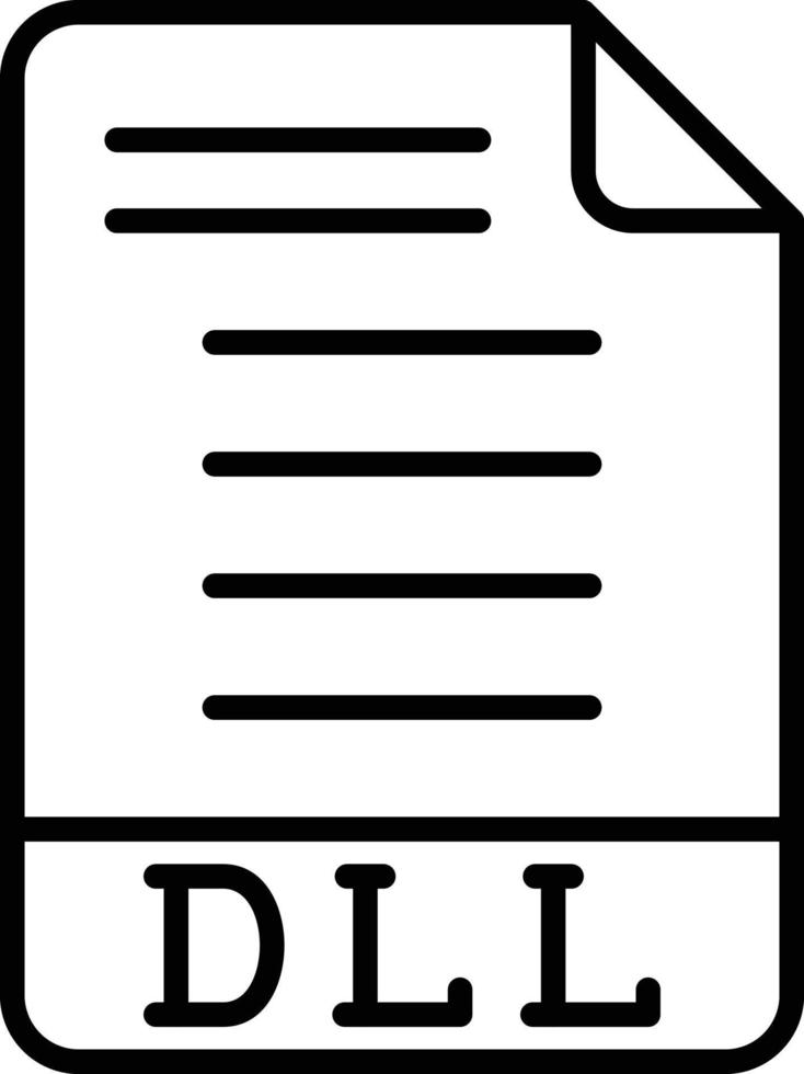 dll-Symbolstil vektor