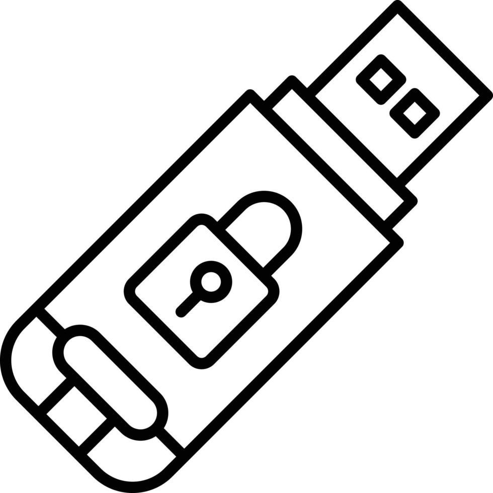 usb-enhet ikon stil vektor