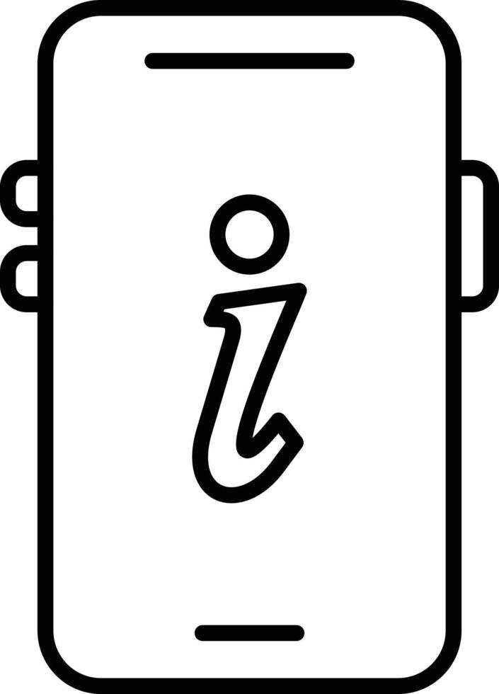 Symbolstil für mobile Informationen vektor