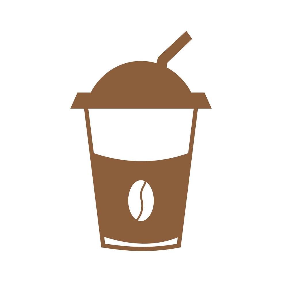 Logo-Design für Eiskaffeetassen vektor