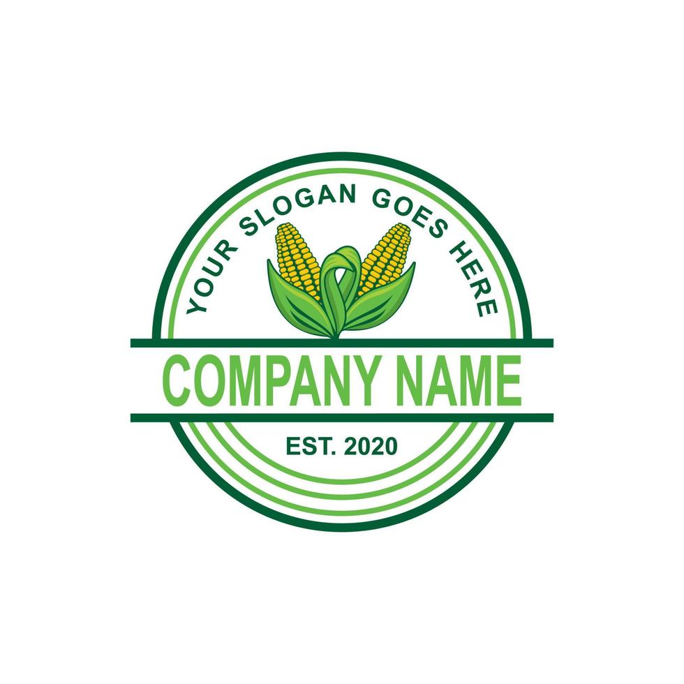 majs vektor, jordbruk logotyp vektor