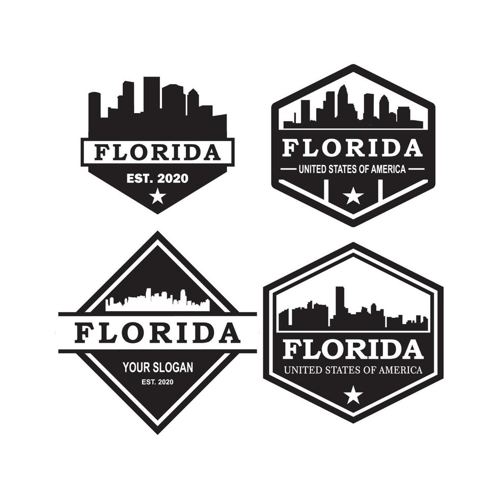 Florida Skyline Silhouette Vektor-Logo vektor