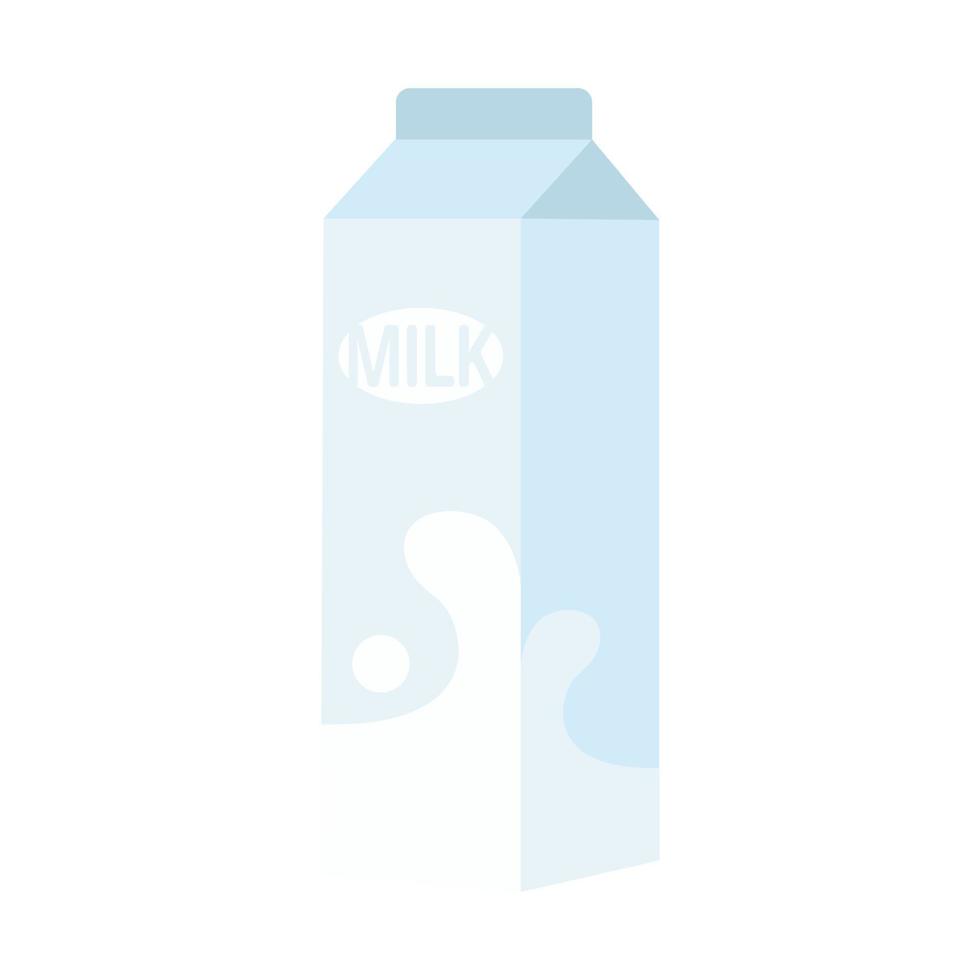 isoliertes Objekt der Milchpapierflasche Cartoon-Vektor-Illustration vektor