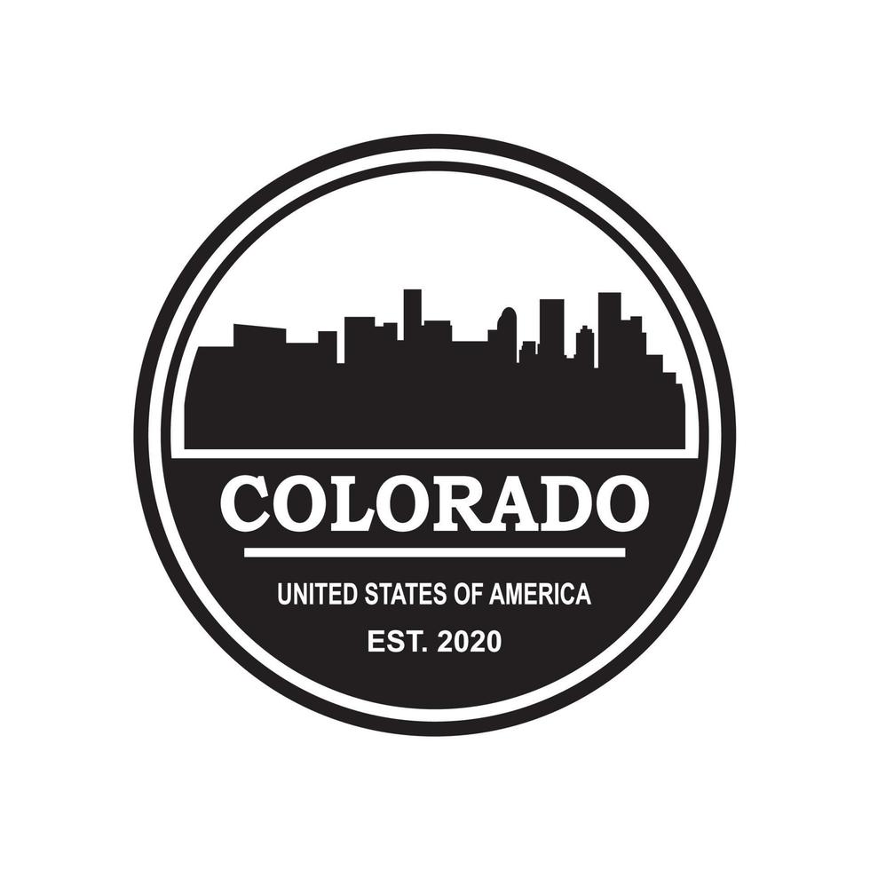 Colorado Skyline Silhouette Vektor-Logo vektor