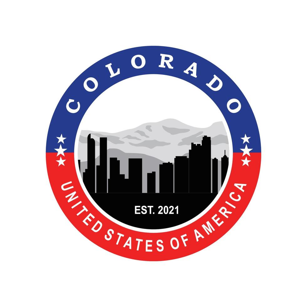 Colorado-Skyline-Vektor, Colorado-Wolkenkratzer-Logo vektor