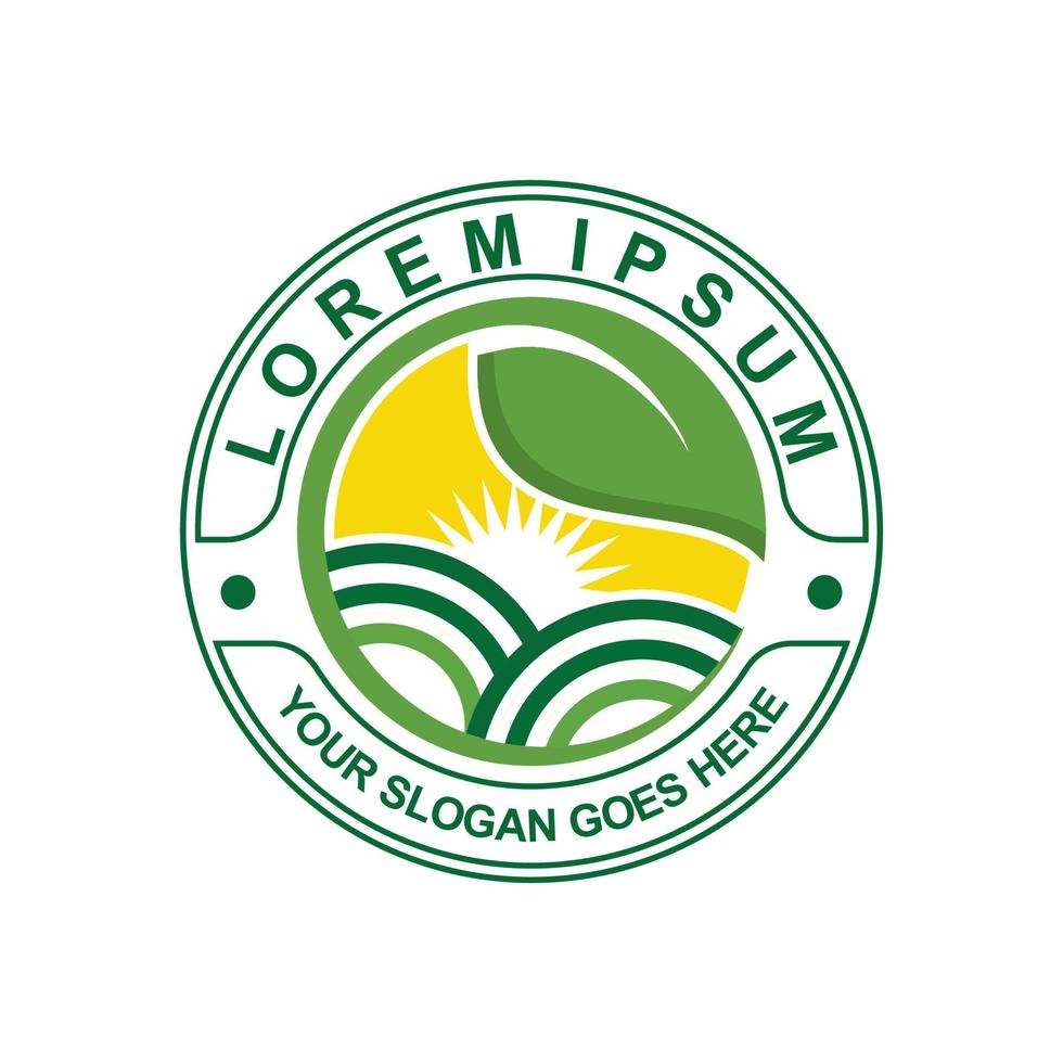 gård logotyp, jordbruk logotyp vektor
