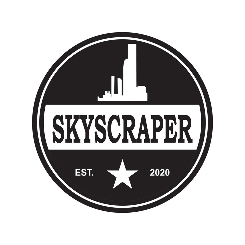 skyskrapa av amerika vektor, arkitektur logotyp vektor