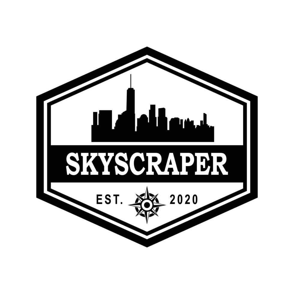 den högsta skyskrapan vektor, arkitektur logotyp vektor