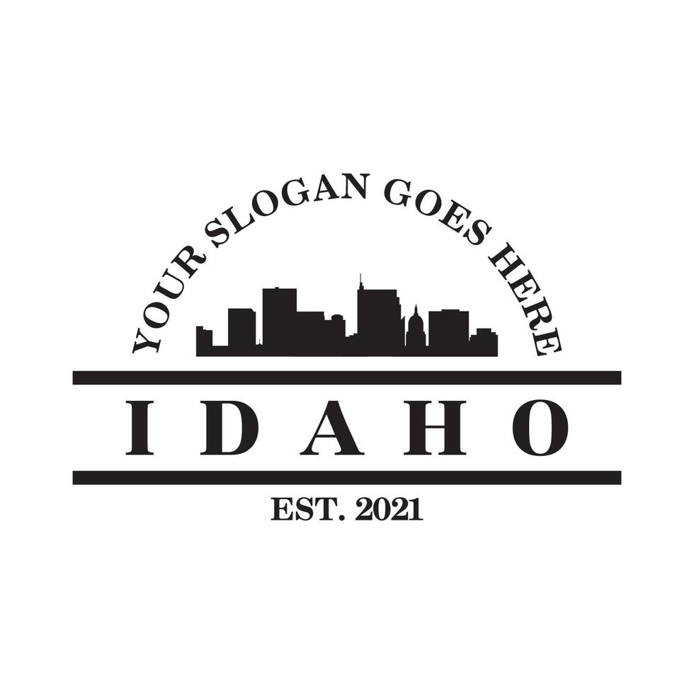 idaho skyline silhuett vektor logotyp