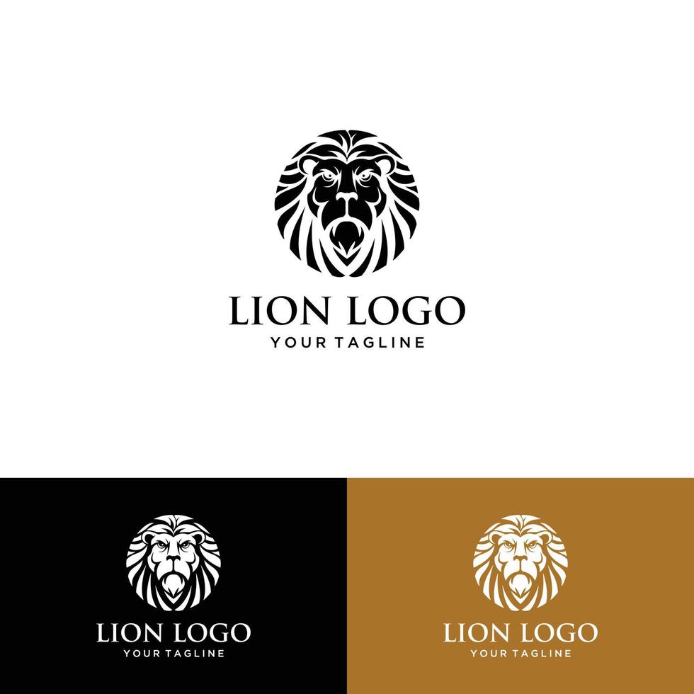 Löwenkopf Logo Vektor Vorlage Illustration Design