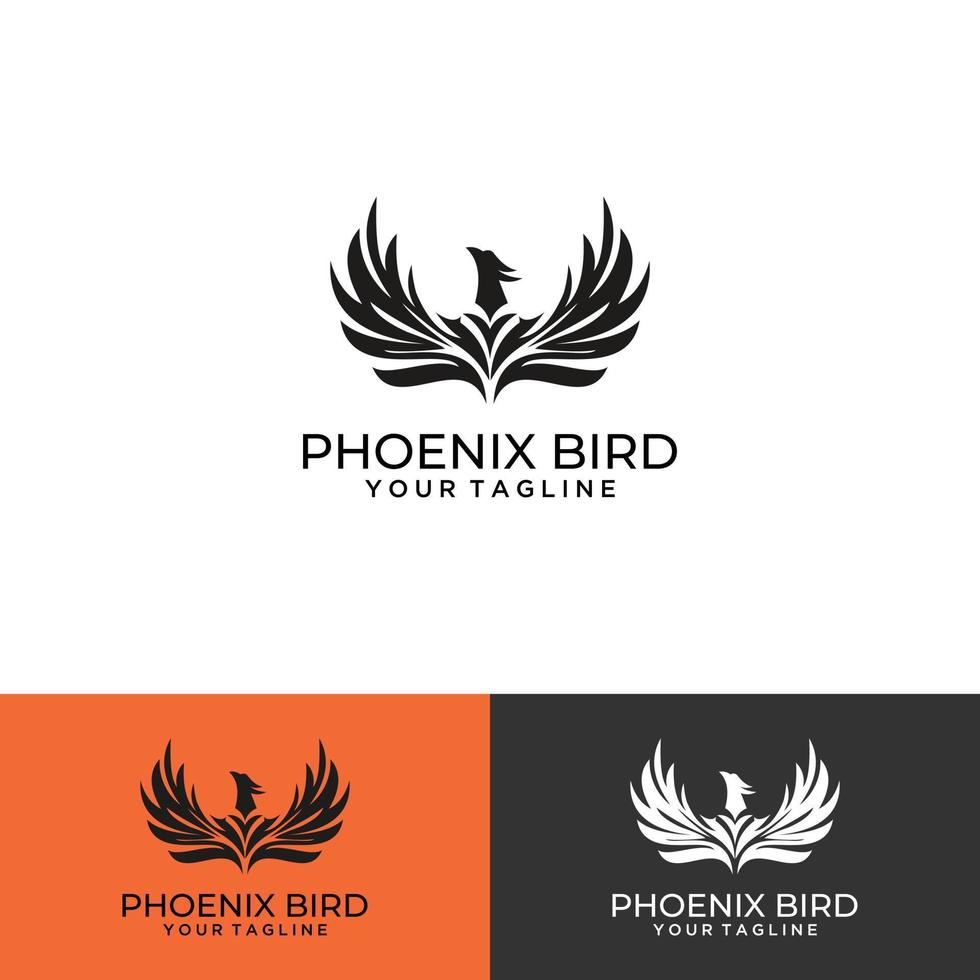 phoenix red fire logotyp vektor