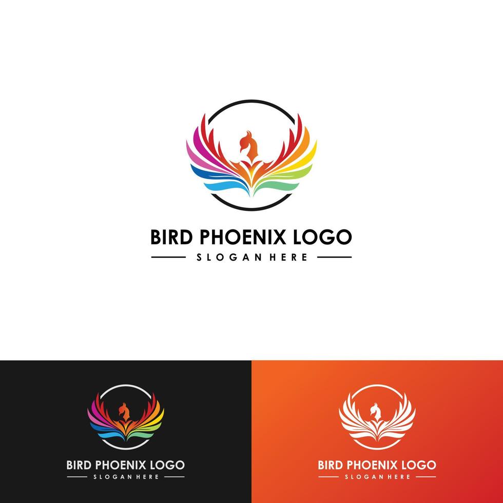 phoenix logotyp desain mall. illustration vektor