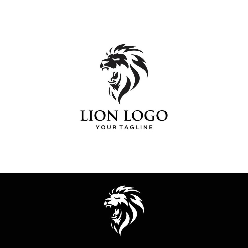 lejonhuvud logotyp vektor mall illustration design