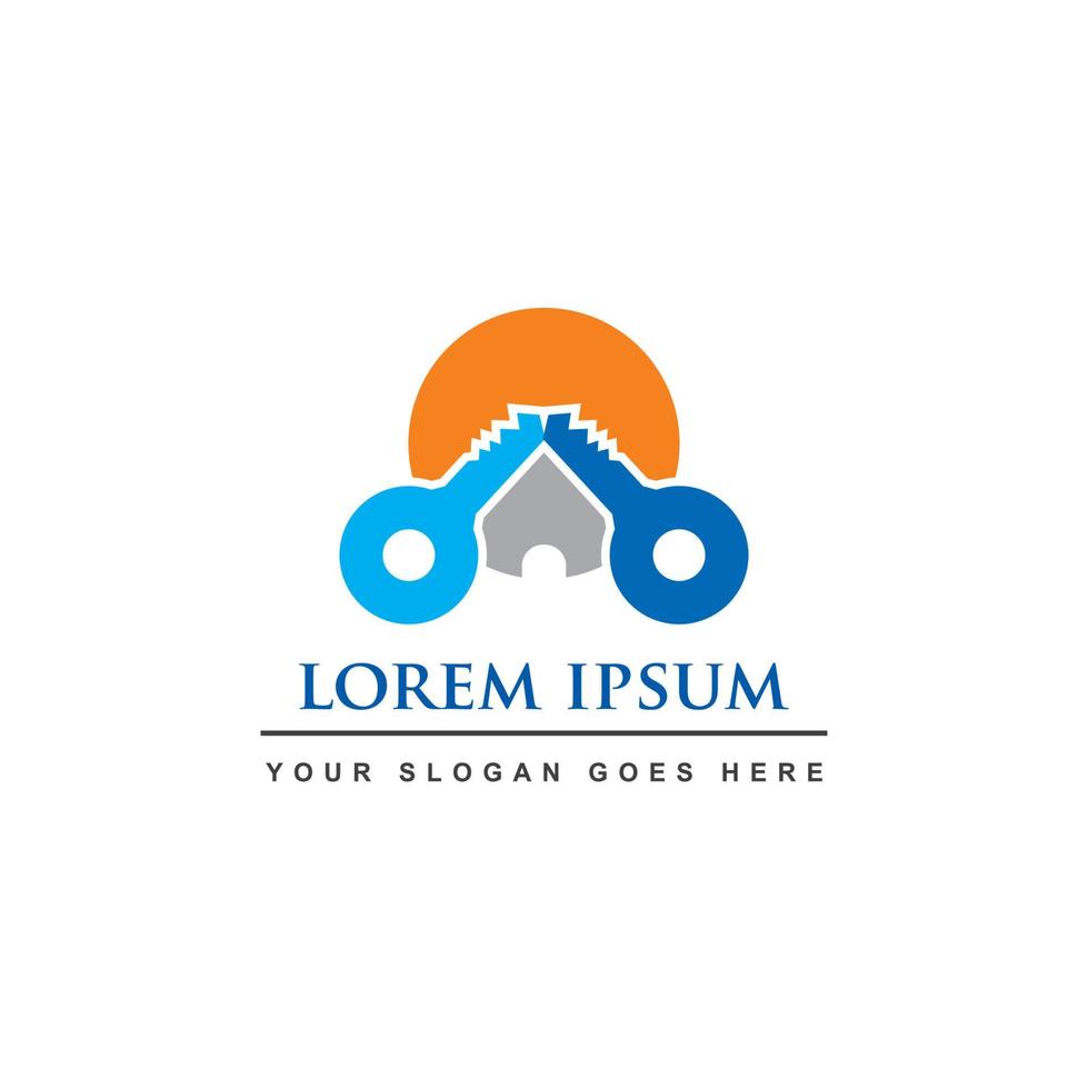 lock home logo, immobilienschutzlogo vektor