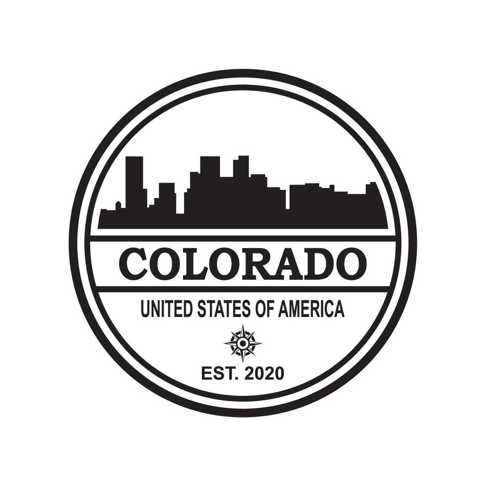 Colorado Skyline Silhouette Vektor-Logo vektor