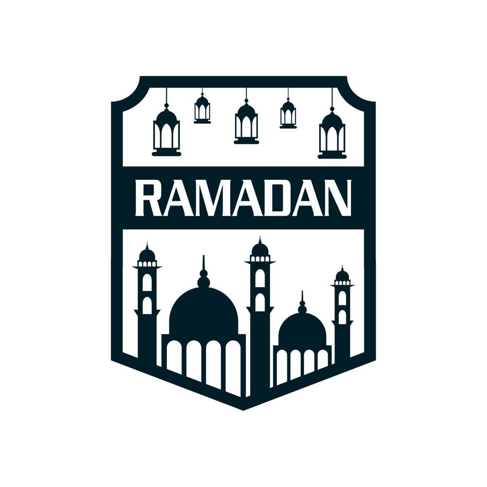 Moschee-Vektor, Ramadan-Logo-Vektor vektor