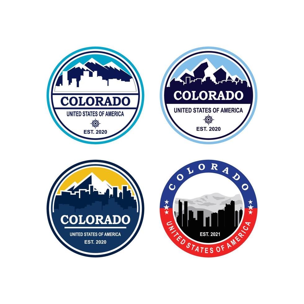 Colorado-Skyline-Vektor, Colorado-Wolkenkratzer-Logo vektor