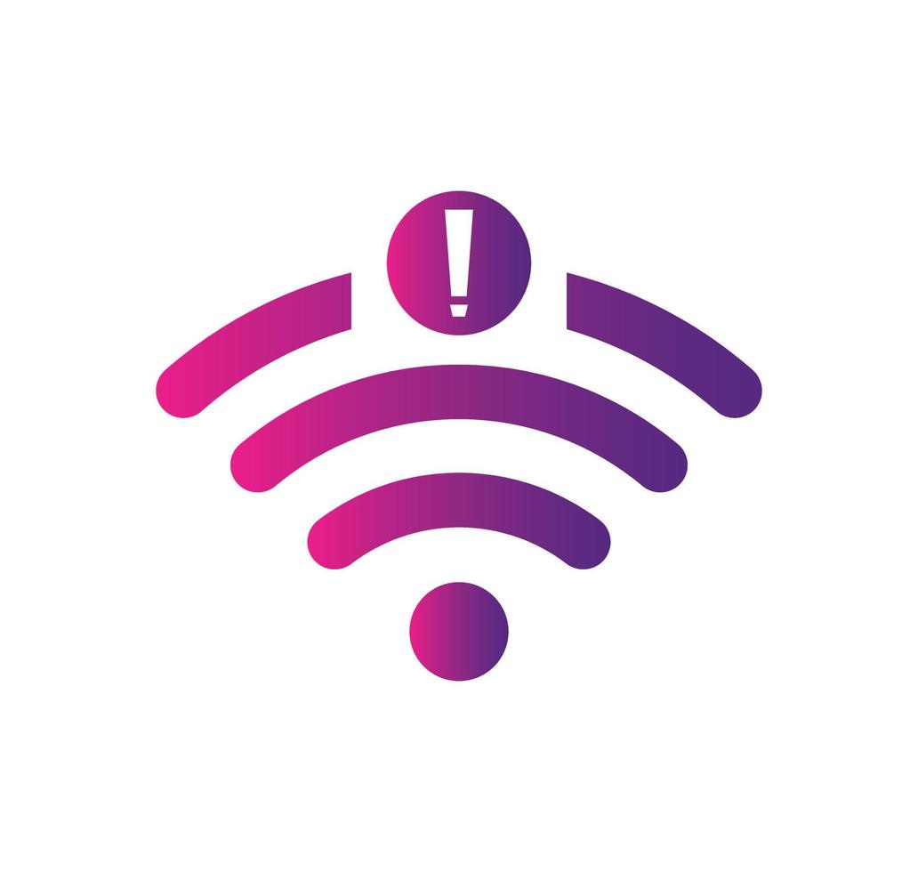 kein Wi-Fi-Verbindungssymbol, kein Wi-Fi-Wireless-Symbol vektor