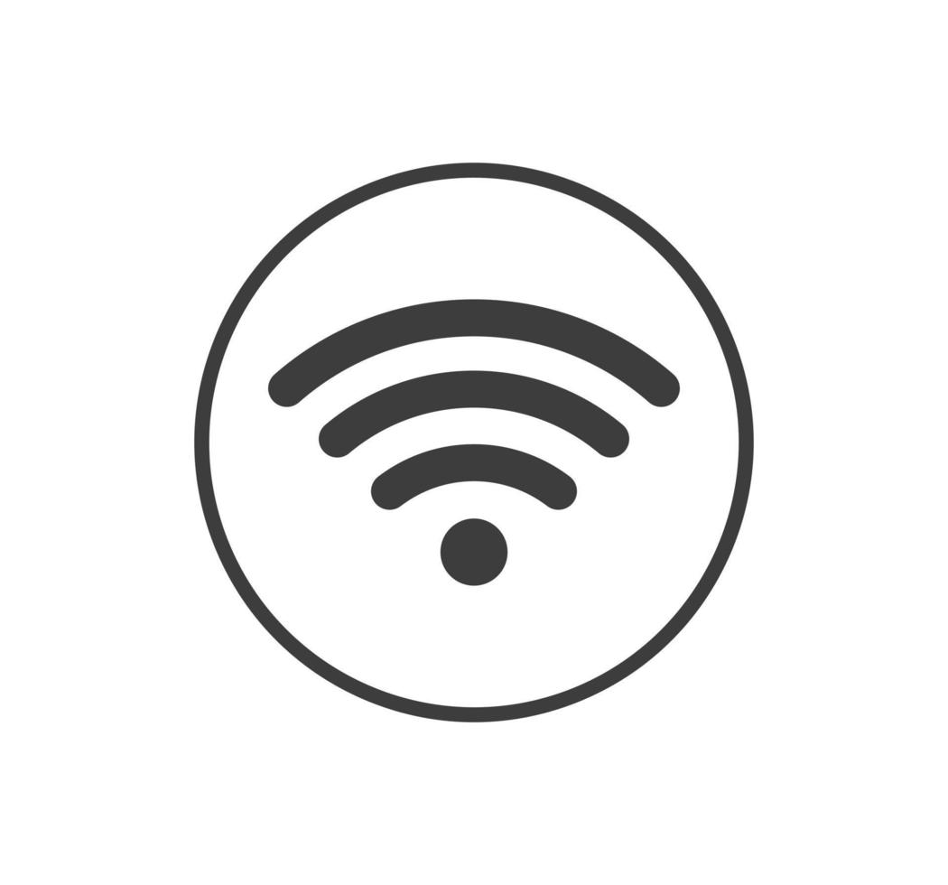 Wifi Signal Symbol Zeichen Vektor schwarze Farbe