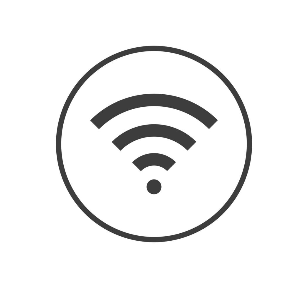 Wifi Signal Symbol Zeichen Vektor schwarze Farbe