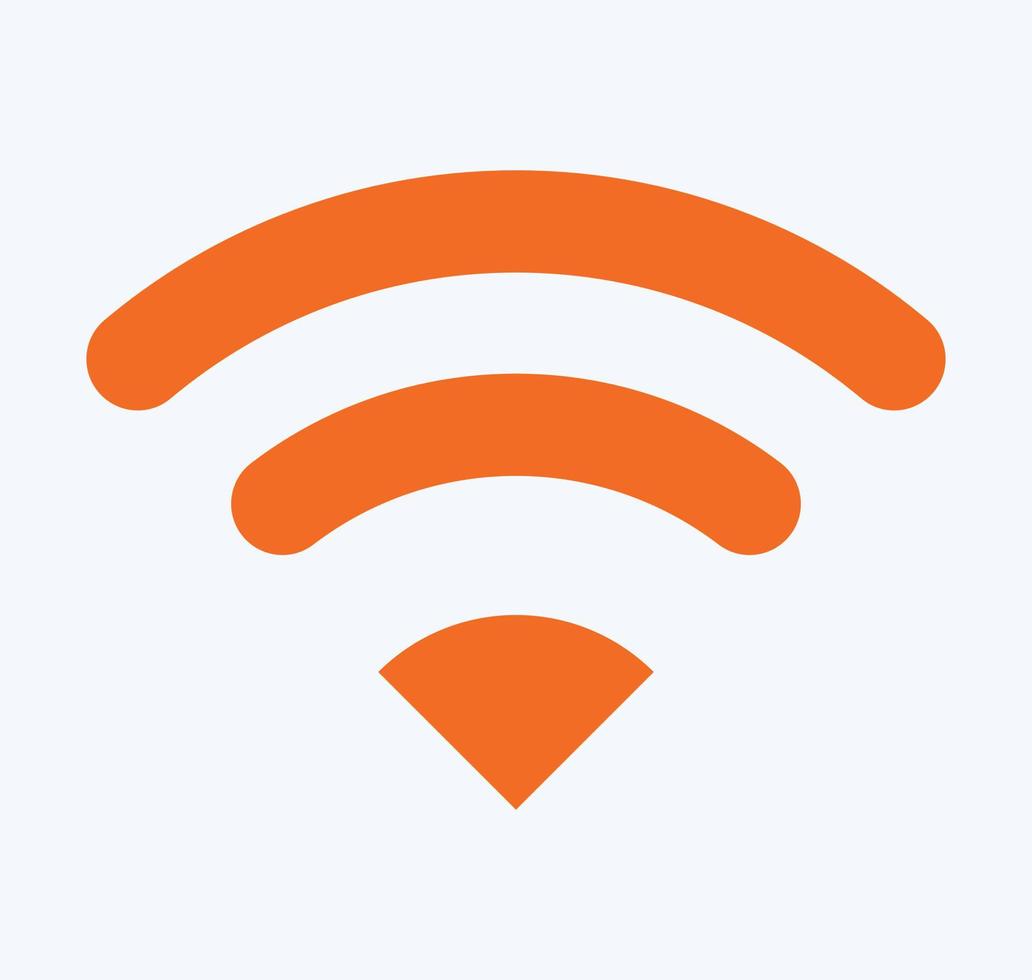 drahtloses oder wifi-netzwerkzeichen symbol symbol orange farbe vektor
